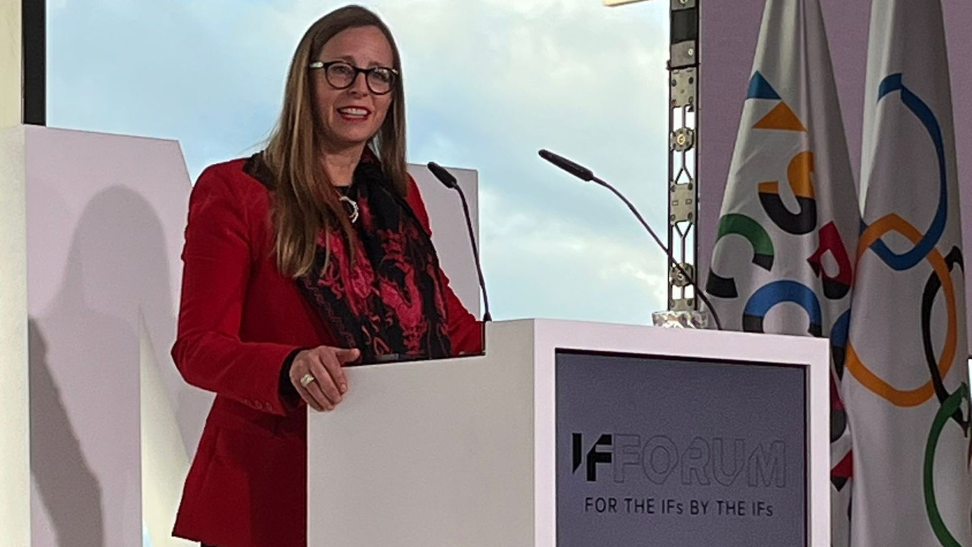 Marie Sallois Dembreville shared her thoughts on sports' role in achieving a more sustainable world